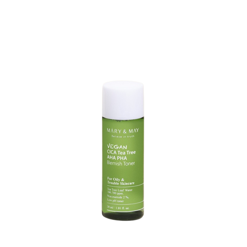 Mary&May - Vegan Cica Tea Tree AHA PHA Toner (30 ml.)