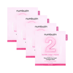 Numbuzin - No.2 Rose PDRN Overnight Collagen Mask (4pcs.)