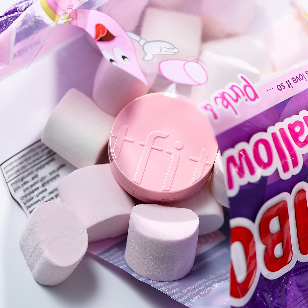 Tfit - Fluffy Velvet Cushion Blush (#Milky Pink)