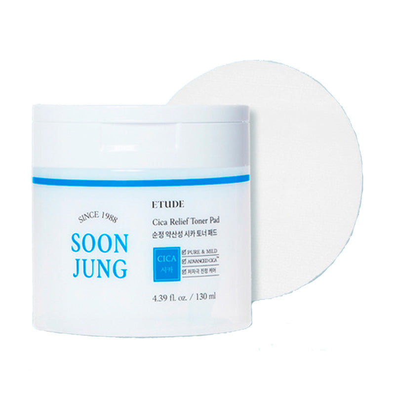 Etude - Soon Jung Cica Relief Toner Pad